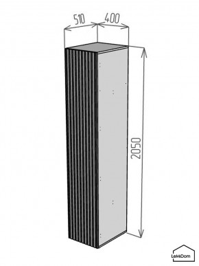 Шкаф Linnea MHR-1-3 2050х400х510 (Белый-М 11.1.2) в Лабытнанги - labytnangi.mebel24.online | фото 2