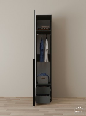 Шкаф Linnea MHR-1-3 2050х400х510 (Графит-М 11.1.25) в Лабытнанги - labytnangi.mebel24.online | фото 6