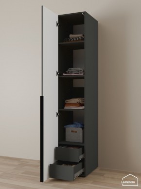 Шкаф Linnea MHR-1-4 2050х400х510 (Графит-М 11.1.25) в Лабытнанги - labytnangi.mebel24.online | фото 6