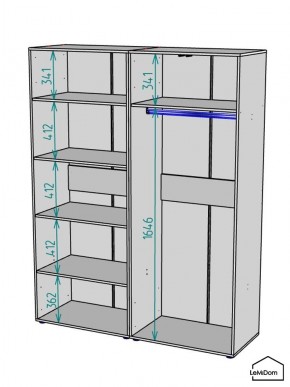 Шкаф Linnea MHR-4PO-1 2050х1600х510 (Белый-М 11.1.2) в Лабытнанги - labytnangi.mebel24.online | фото 3
