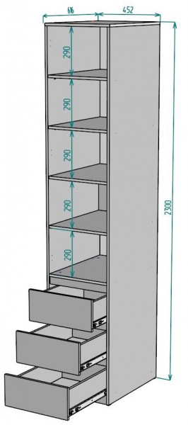 Шкаф Мальта H161 в Лабытнанги - labytnangi.mebel24.online | фото 2