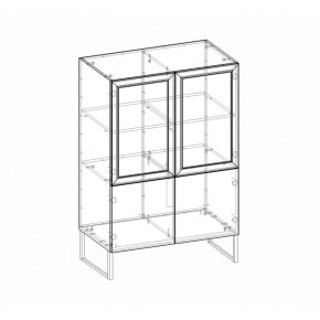 Шкаф низкий (2 стеклодвери) Марсель в Лабытнанги - labytnangi.mebel24.online | фото 4