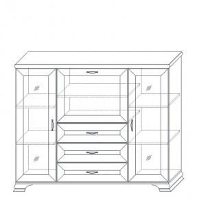 Шкаф низкий (2 стеклодвери) Сиена в Лабытнанги - labytnangi.mebel24.online | фото 4