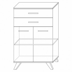 Шкаф низкий Вега Скандинавия в Лабытнанги - labytnangi.mebel24.online | фото 5