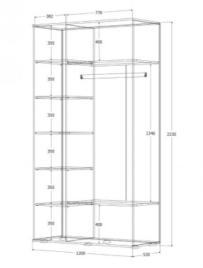 Шкаф Норден 1200 (Белый текстурный) в Лабытнанги - labytnangi.mebel24.online | фото 3