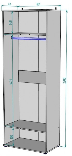 Шкаф Ольга H58 в Лабытнанги - labytnangi.mebel24.online | фото 2