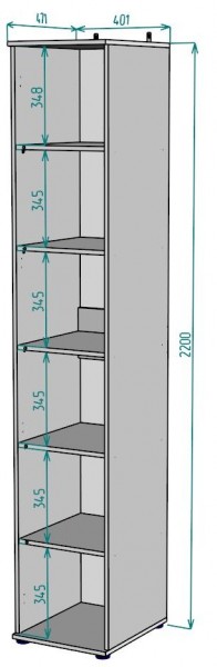 Шкаф Ольга H59 в Лабытнанги - labytnangi.mebel24.online | фото 2