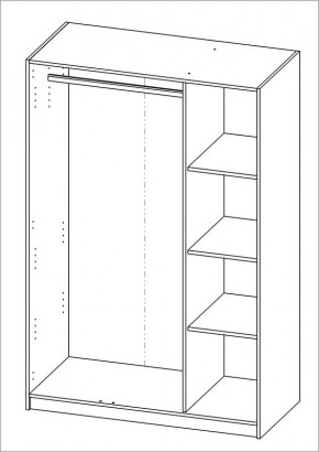 Шкаф ОРИОН трехдверный, цвет Дуб Венге в Лабытнанги - labytnangi.mebel24.online | фото 3