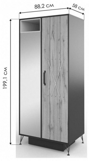 Шкаф платяной Нобира в Лабытнанги - labytnangi.mebel24.online | фото 2