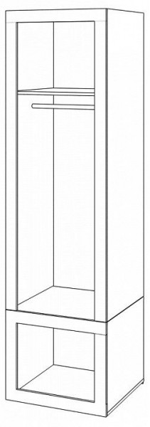 Шкаф платяной Toivo ТОЙ ШК 60/60 Д в Лабытнанги - labytnangi.mebel24.online | фото 2