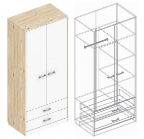 Шкаф "Милана" 2-х створчатый с 2 ящиками в Лабытнанги - labytnangi.mebel24.online | фото 3