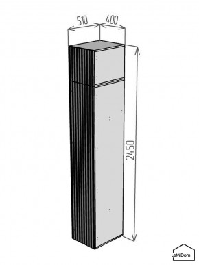 Шкаф с антресолью Linnea MHR-1A-1 2450х400х510 (Белый-М 11.1.2) в Лабытнанги - labytnangi.mebel24.online | фото 2