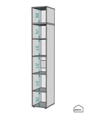 Шкаф с антресолью Linnea MHR-1POA-2 2450х400х510 (Белый-М 11.1.1) в Лабытнанги - labytnangi.mebel24.online | фото 3