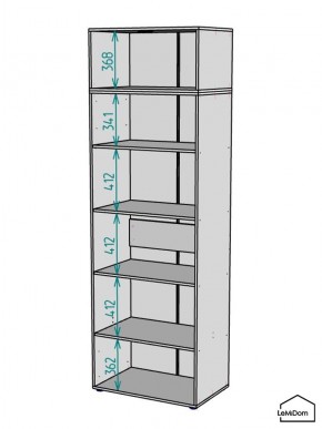 Шкаф с антресолью Linnea MHR-2A-2 2450х800х510 (ДВ-М 11.1.25) в Лабытнанги - labytnangi.mebel24.online | фото 3