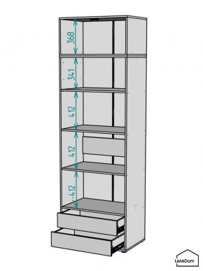 Шкаф с антресолью Linnea MHR-2A-4 2450х800х510 (Белый-М 11.1.1) в Лабытнанги - labytnangi.mebel24.online | фото 3