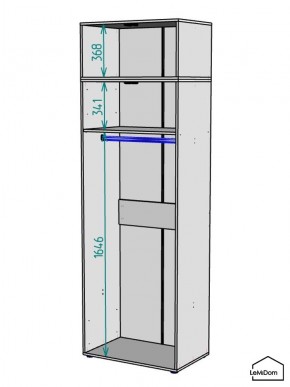 Шкаф с антресолью Linnea MHR-2POA-1 2450х800х510 (Белый-М 11.1.2) в Лабытнанги - labytnangi.mebel24.online | фото 3