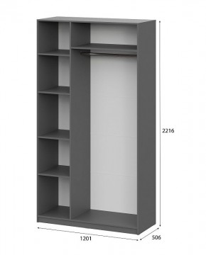 Шкаф ШК-5 (1200) Графит серый в Лабытнанги - labytnangi.mebel24.online | фото 5