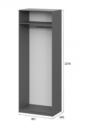 Шкаф ШК-5 (800) Графит серый в Лабытнанги - labytnangi.mebel24.online | фото 5