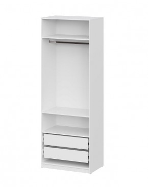 Шкаф ШК-5 + 2 полки + ящики (800) Белый текстурный в Лабытнанги - labytnangi.mebel24.online | фото 3