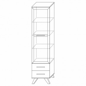 Шкаф-витрина 450 Вега Скандинавия в Лабытнанги - labytnangi.mebel24.online | фото 3
