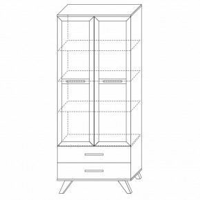 Шкаф-витрина 800 Вега Скандинавия в Лабытнанги - labytnangi.mebel24.online | фото 3