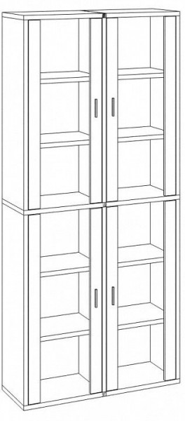 Шкаф-витрина Домино СУ(ш2в2)+4ФС в Лабытнанги - labytnangi.mebel24.online | фото 3