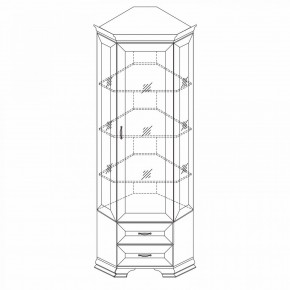 Шкаф-витрина угловой Сиена в Лабытнанги - labytnangi.mebel24.online | фото 2