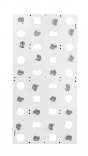 Скалодром пристенный (1000*2000) стандарт ЭЛЬБРУС Pastel с отверстиями (20 шт. серых зацепов) цв.белый в Лабытнанги - labytnangi.mebel24.online | фото
