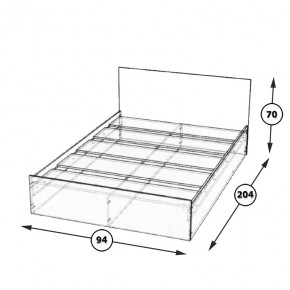Стандарт Кровать 0900, цвет дуб сонома, ШхГхВ 93,5х203,5х70 см., сп.м. 900х2000 мм., без матраса, основание есть в Лабытнанги - labytnangi.mebel24.online | фото 4