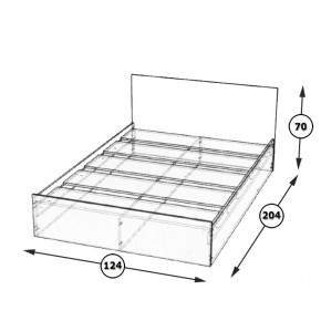 Стандарт Кровать 1200, цвет дуб сонома, ШхГхВ 123,5х203,5х70 см., сп.м. 1200х2000 мм., без матраса, основание есть в Лабытнанги - labytnangi.mebel24.online | фото