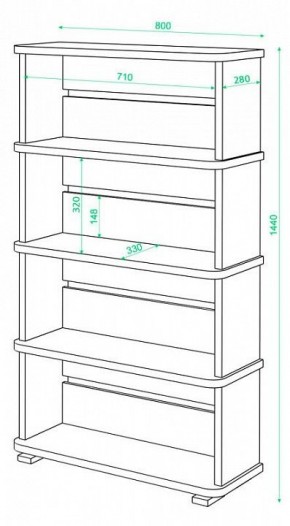 Стеллаж Домино СБ-25/4 в Лабытнанги - labytnangi.mebel24.online | фото 3