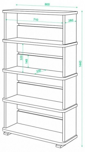 Стеллаж Домино СБ-25/4 в Лабытнанги - labytnangi.mebel24.online | фото 2