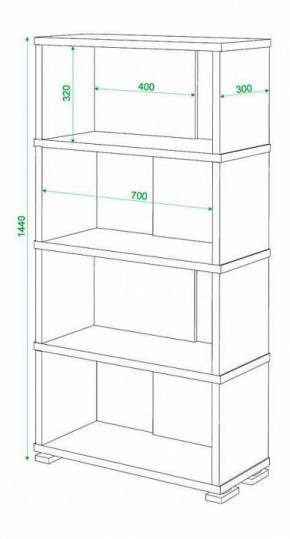 Стеллаж книжный Домино нельсон СБ-10_4 в Лабытнанги - labytnangi.mebel24.online | фото 2