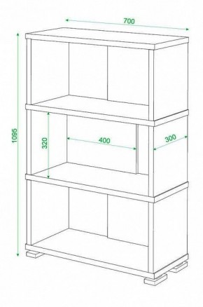 Стеллаж книжный Домино СБ-10_3 в Лабытнанги - labytnangi.mebel24.online | фото 3