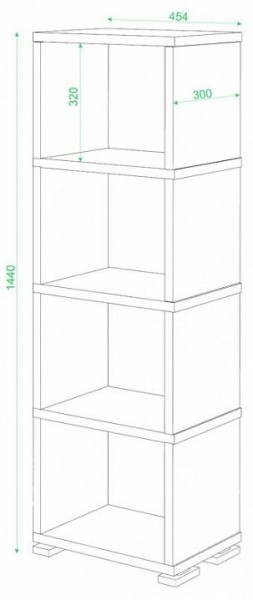Стеллаж-колонка Домино СБ-15/4 в Лабытнанги - labytnangi.mebel24.online | фото 2