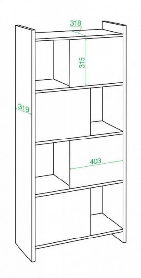 Стеллаж комбинированный Домино Лайт СТЛ-3В в Лабытнанги - labytnangi.mebel24.online | фото 2