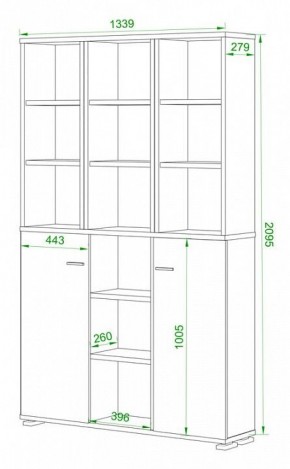 Стеллаж комбинированный Домино ПУ-40-6 в Лабытнанги - labytnangi.mebel24.online | фото 2