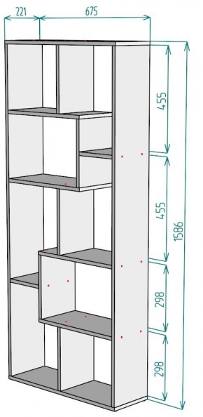 Стеллаж S8 1586х675х221 в Лабытнанги - labytnangi.mebel24.online | фото 2