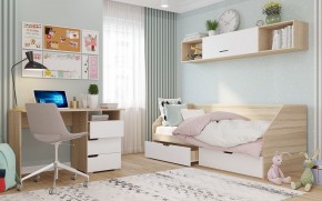 Стол 1200/3 ящика АНТАЛИЯ (Сонома/Белый софт) в Лабытнанги - labytnangi.mebel24.online | фото 2