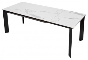 Стол CREMONA 140 MATTE STATUARIO Белый мрамор матовый, керамика/ черный каркас, ®DISAUR в Лабытнанги - labytnangi.mebel24.online | фото 2