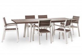 Стол Гармония раздвижной (Harmony Extendable) белый-капучино в Лабытнанги - labytnangi.mebel24.online | фото 6