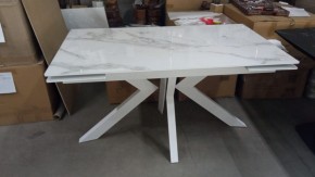 Стол Кентукки 3 140 БЕЛЫЙ МРАМОР, стекло / БЕЛЫЙ, М-City в Лабытнанги - labytnangi.mebel24.online | фото 2