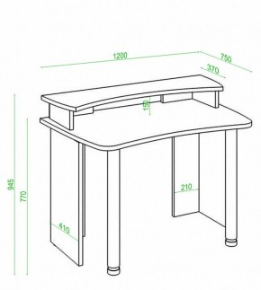 Стол компьютерный Домино Лайт СКЛ-Софт120+НКИЛ120 в Лабытнанги - labytnangi.mebel24.online | фото 2