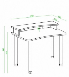 Стол компьютерный Домино Лайт СКЛ-Софт120МО+НКИЛ120 в Лабытнанги - labytnangi.mebel24.online | фото 3