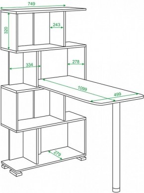 Стол компьютерный Домино нельсон СЛ-5-4СТ в Лабытнанги - labytnangi.mebel24.online | фото 2