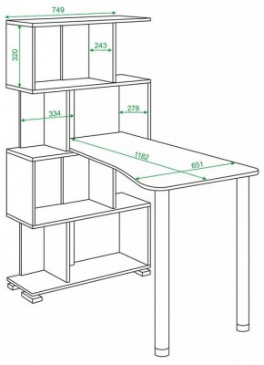 Стол компьютерный Домино СЛ-5-4СТ-2 в Лабытнанги - labytnangi.mebel24.online | фото 2