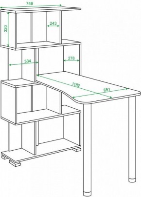 Стол компьютерный Домино СЛ-5-4СТ-2+БД+БЯ в Лабытнанги - labytnangi.mebel24.online | фото 2