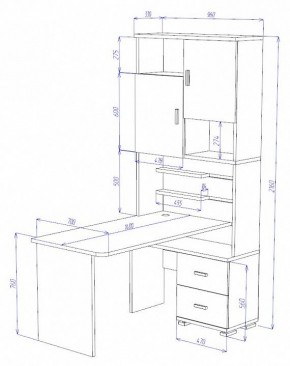 Стол компьютерный Домино СР-720/140 в Лабытнанги - labytnangi.mebel24.online | фото 2