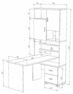 Стол компьютерный Домино СР-720/160 в Лабытнанги - labytnangi.mebel24.online | фото 2