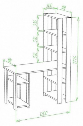 Стол компьютерный Slim СТН-180/120 в Лабытнанги - labytnangi.mebel24.online | фото 2